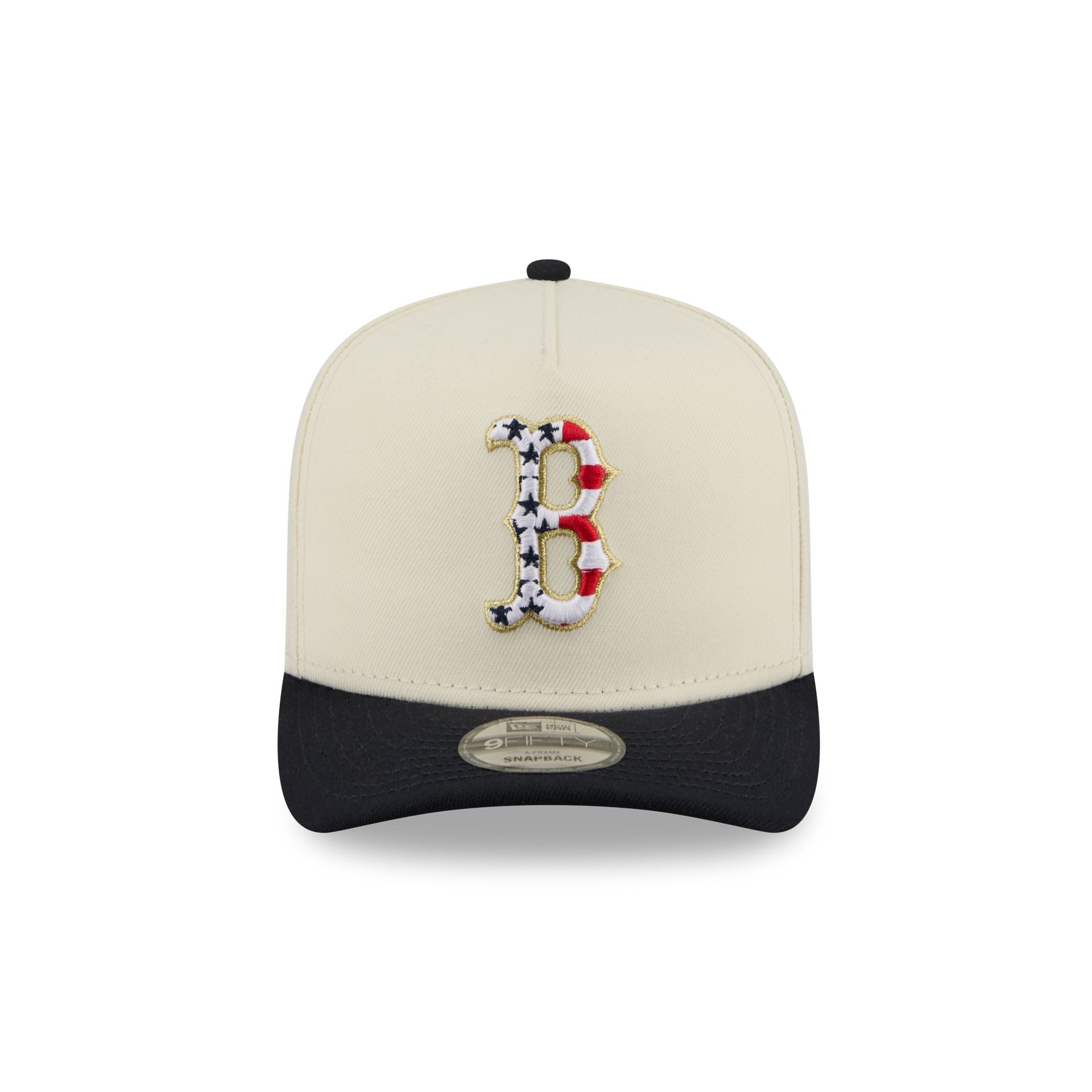 Boston Red Sox Chrome White Stars and Stripes 9FIFTY A-Frame Snapback Hat