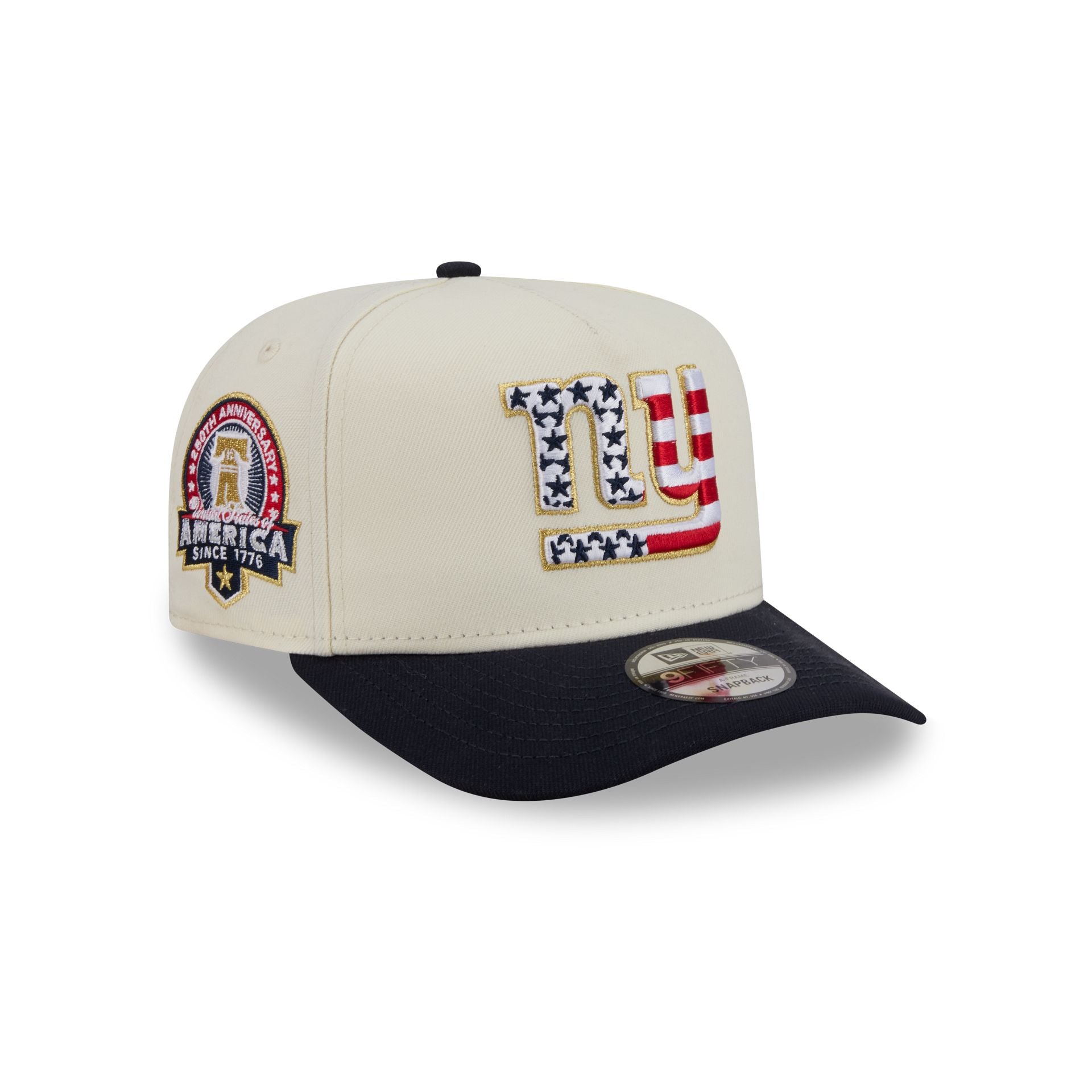 New York Giants Chrome White Stars and Stripes 9FIFTY A-Frame Snapback Hat