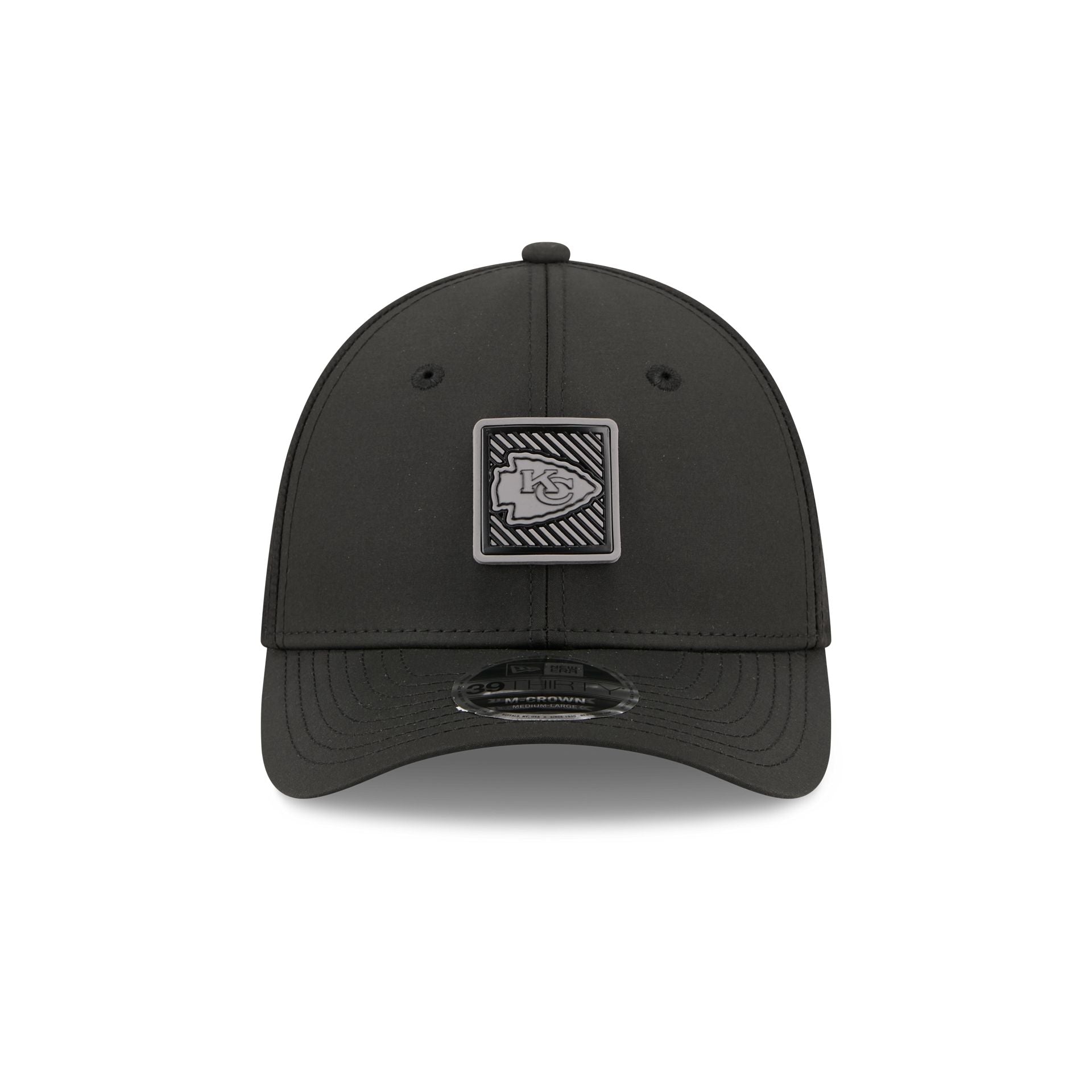 Kansas City Chiefs 2026 Training Black 39THIRTY M-Crown Stretch-Fit Hat