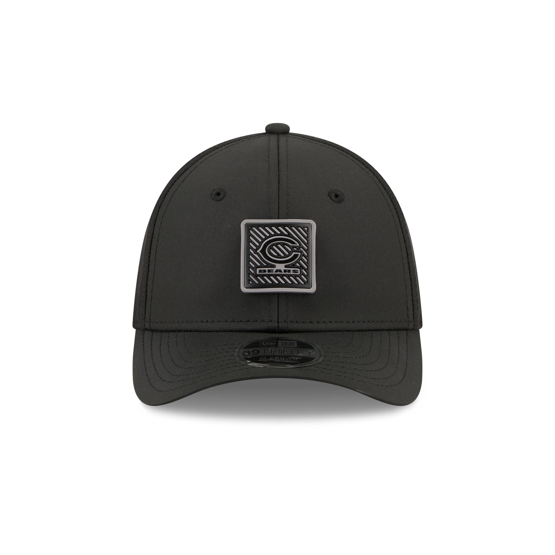 Chicago Bears 2026 Training Black 39THIRTY M-Crown Stretch-Fit Hat