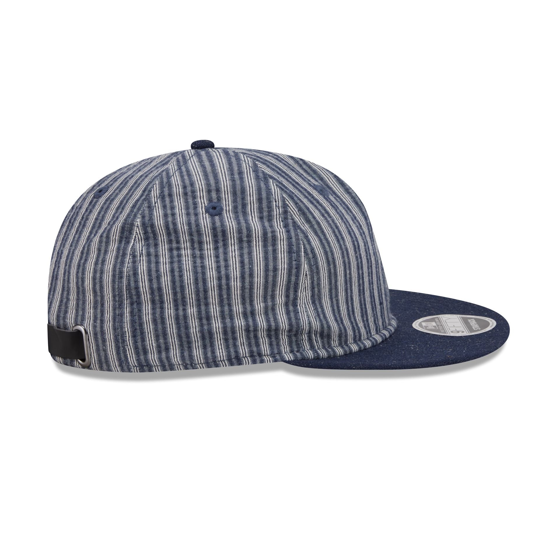 New Era Cap Gold Tier Linen Pinstripe Retro Crown 9FIFTY Adjustable Hat