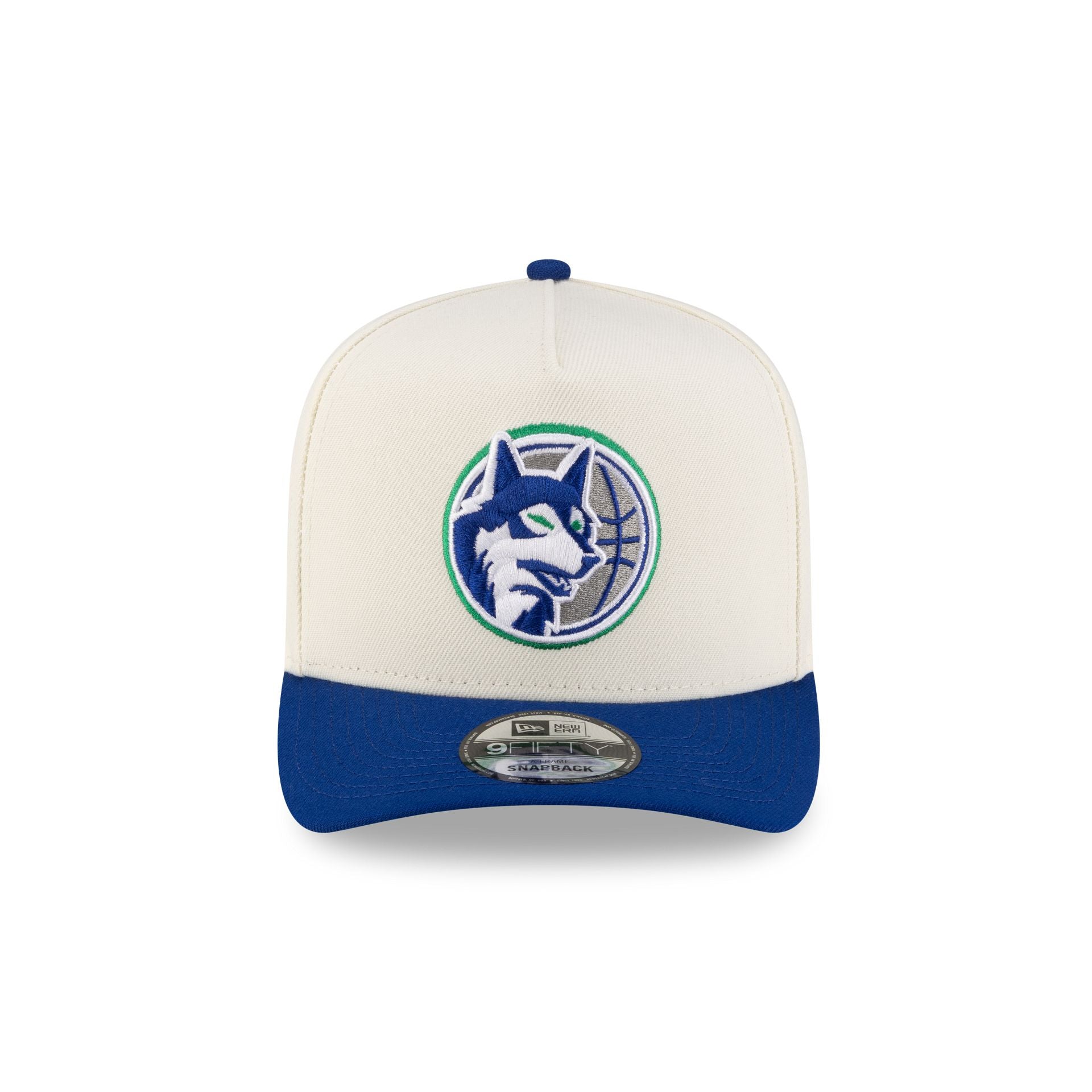 Minnesota Timberwolves 1989-1996 Hardwood Classics Express Chrome White 9FIFTY A-Frame Snapback Hat