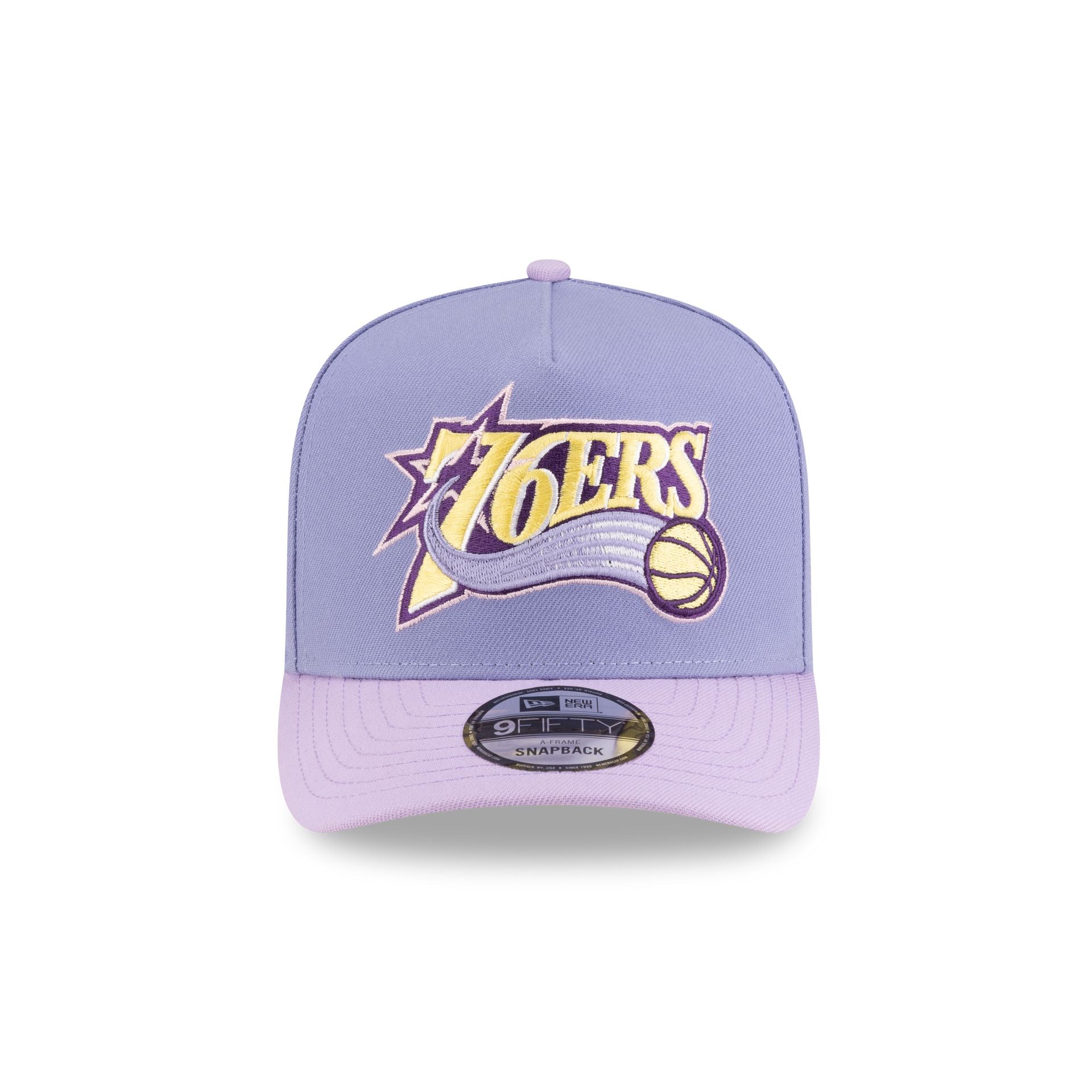 Philadelphia 76ers Hardwood Classics Lavender Purple 9FIFTY A-Frame Snapback Hat