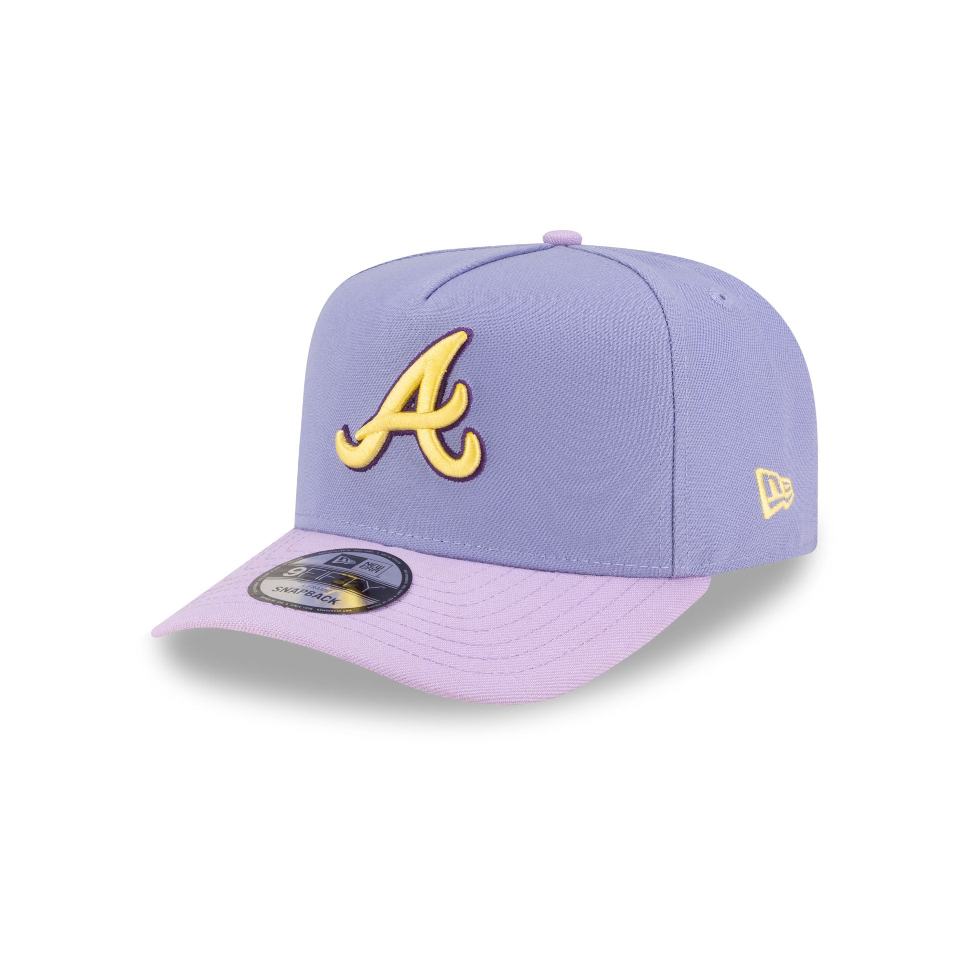 Atlanta Braves Lavender 9FIFTY A-Frame Snapback Hat