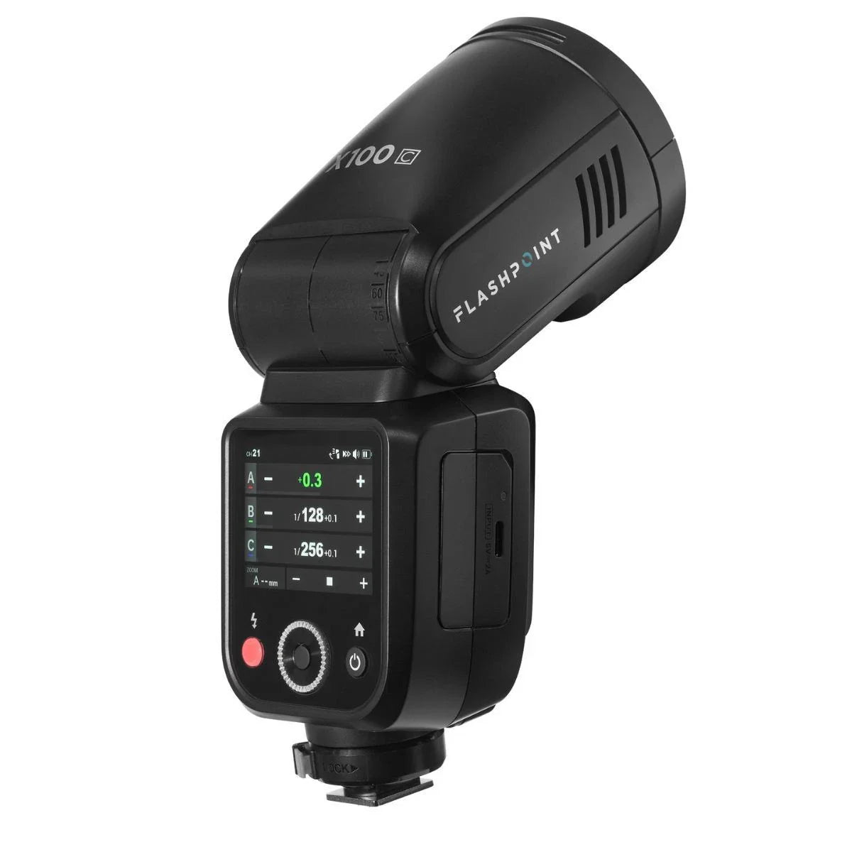 Flashpoint X100 TTL R2 On Camera Li-on Round Head Flash For Canon, Godox V100 C