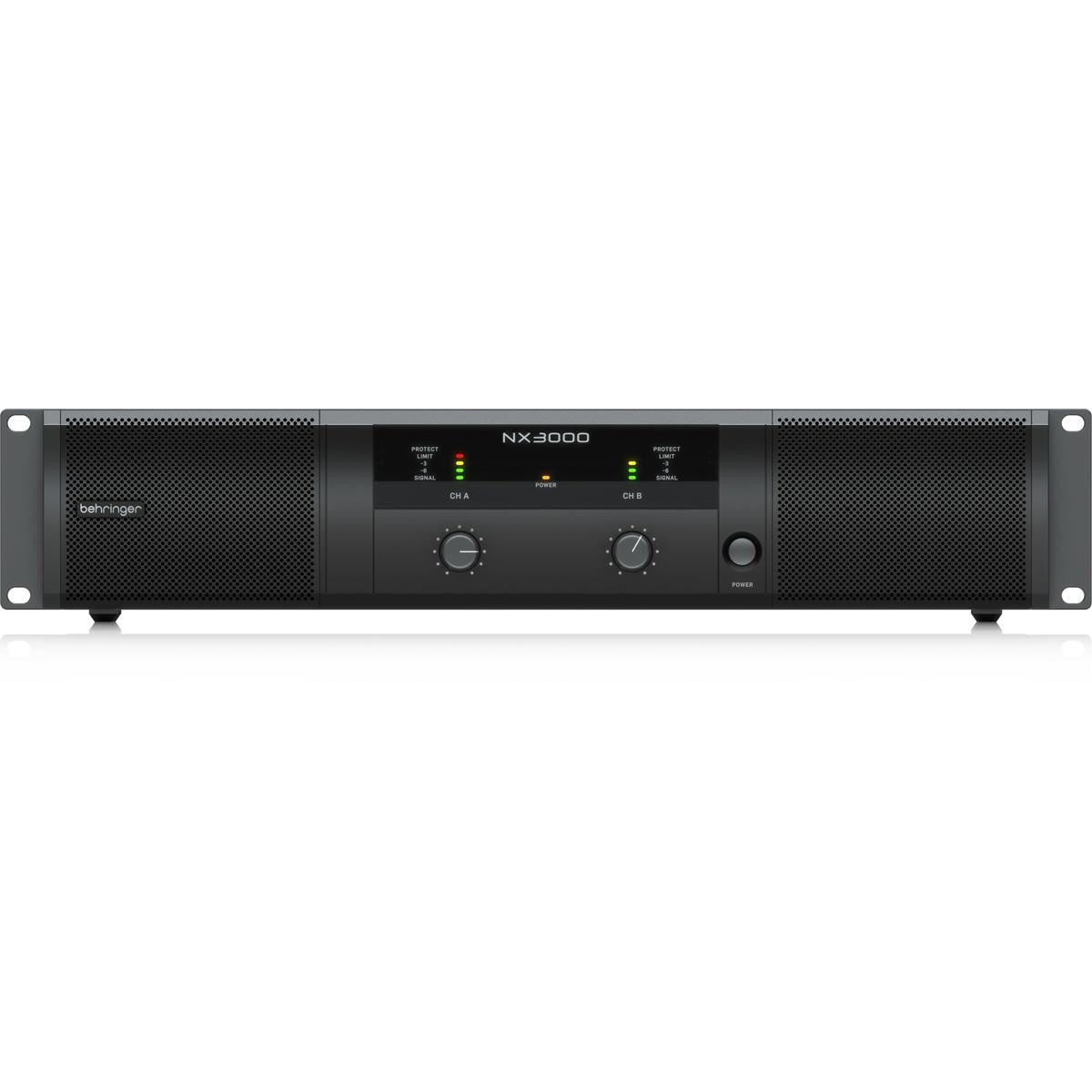 Behringer NX3000 3000W Ultra-Lightweight Class-D Power Amplifier, Bundle with 2x