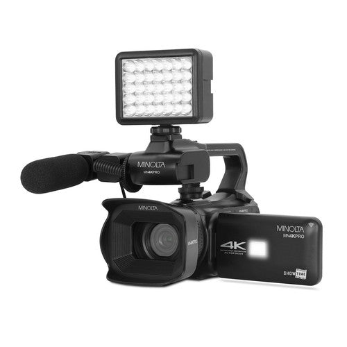 Minolta MN4KPRO 64MP 4K Ultra HD Autofocus Pro Camcorder Kit, Bundle with USB 3.
