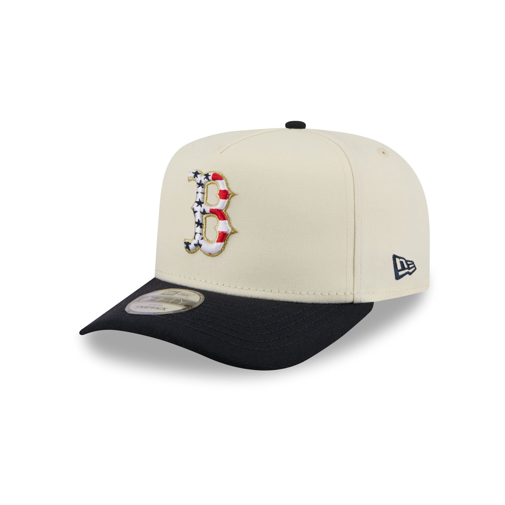 Boston Red Sox Chrome White Stars and Stripes 9FIFTY A-Frame Snapback Hat