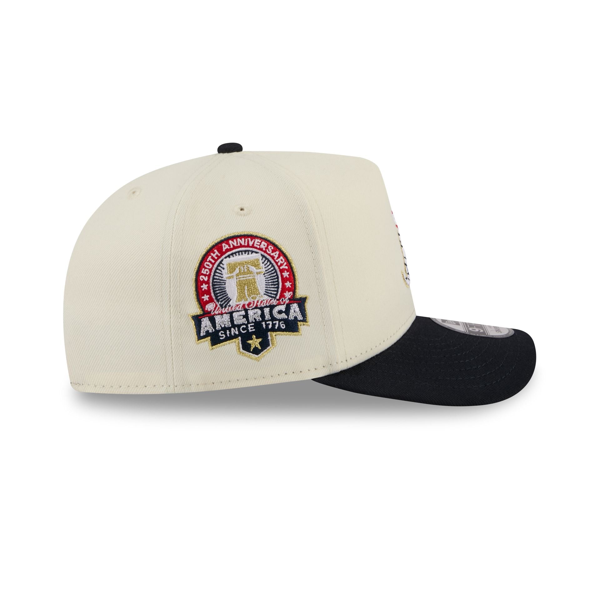 Atlanta Braves Chrome White Stars and Stripes 9FIFTY A-Frame Snapback Hat