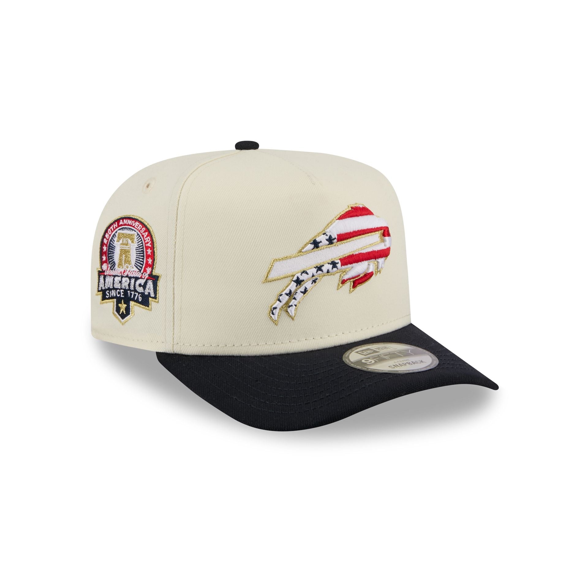 Buffalo Bills Chrome White Stars and Stripes 9FIFTY A-Frame Snapback Hat