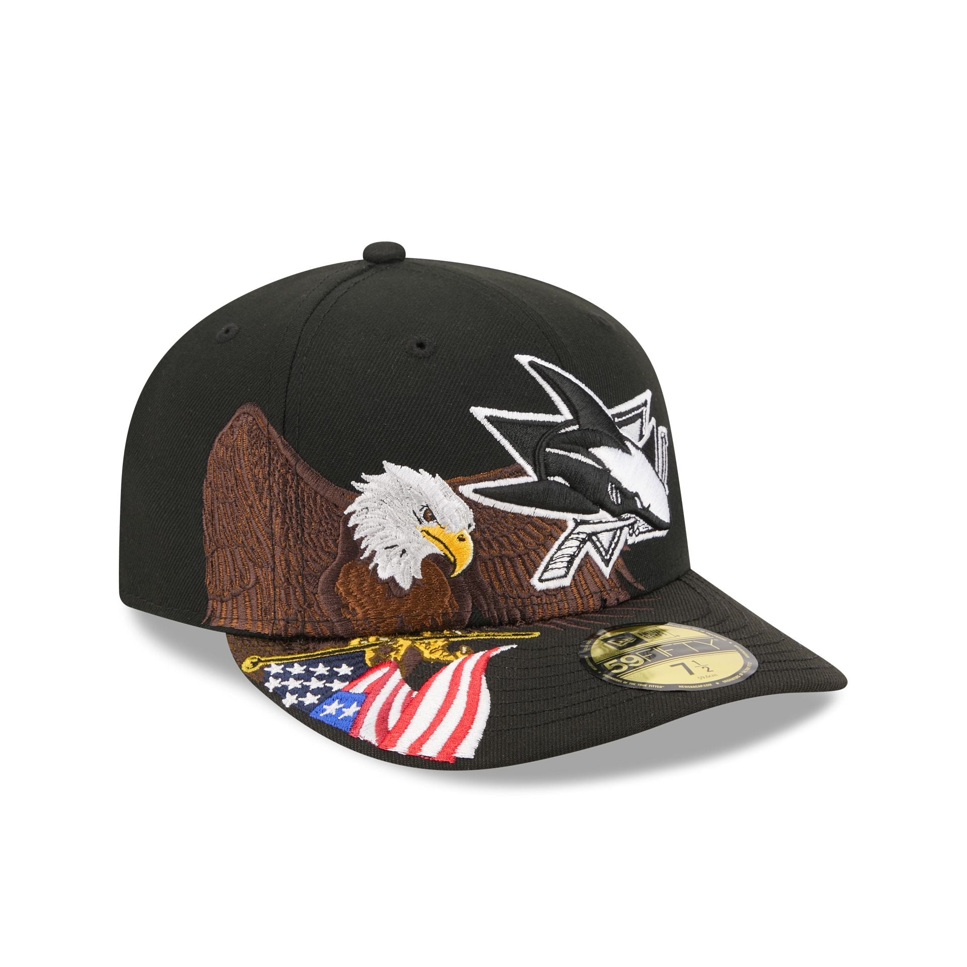 San Jose Sharks Liberty Eagle 59FIFTY Fitted Hat