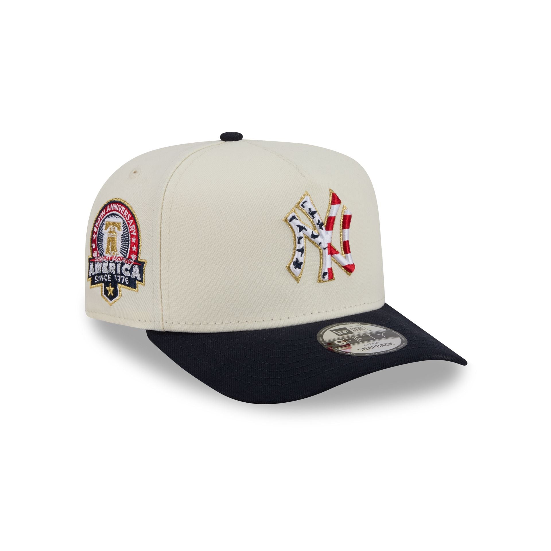 New York Yankees Chrome White Stars and Stripes 9FIFTY A-Frame Snapback Hat
