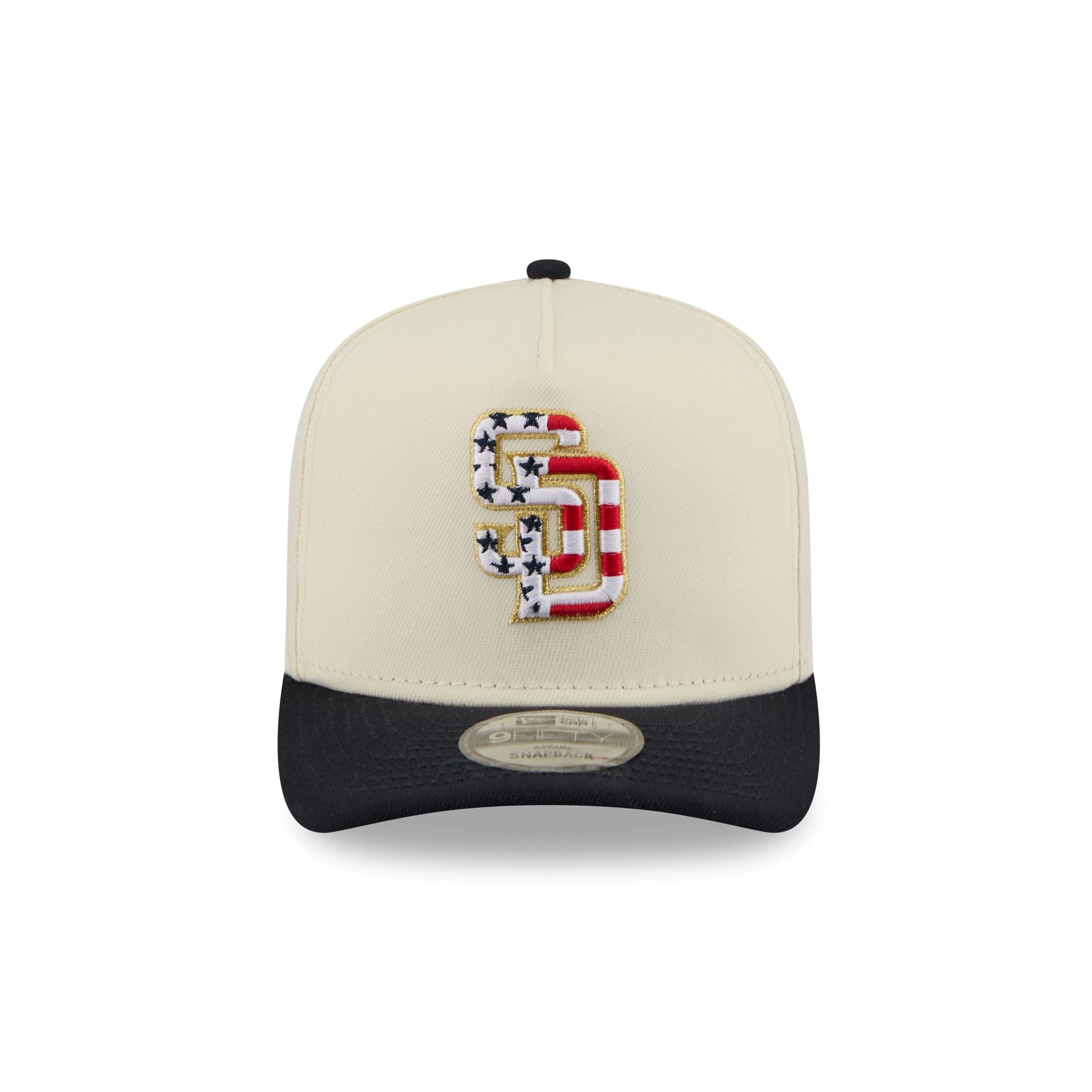 San Diego Padres Chrome White Stars and Stripes 9FIFTY A-Frame Snapback Hat