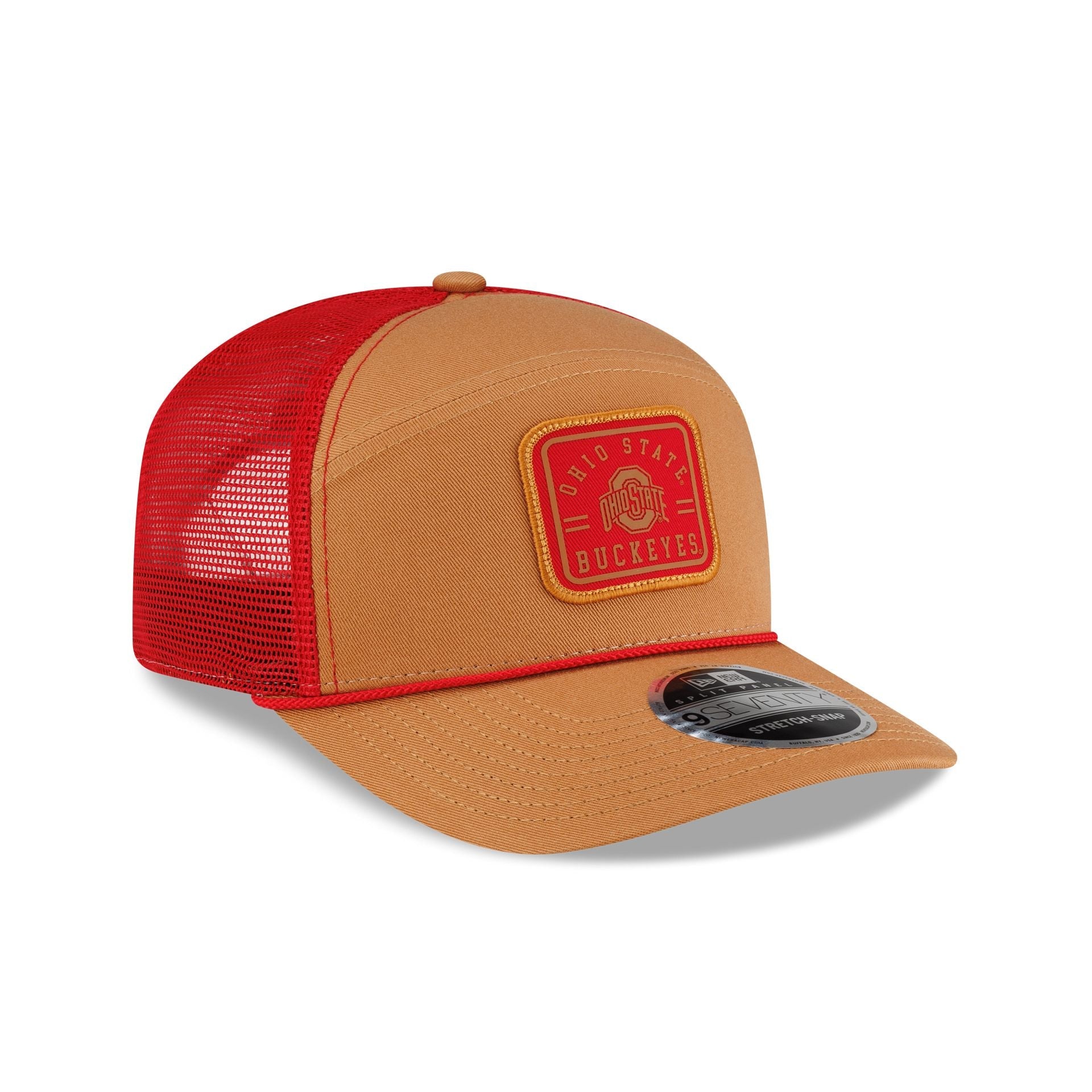 Ohio State Buckeyes Light Bronze Split Panel 9SEVENTY Trucker Hat