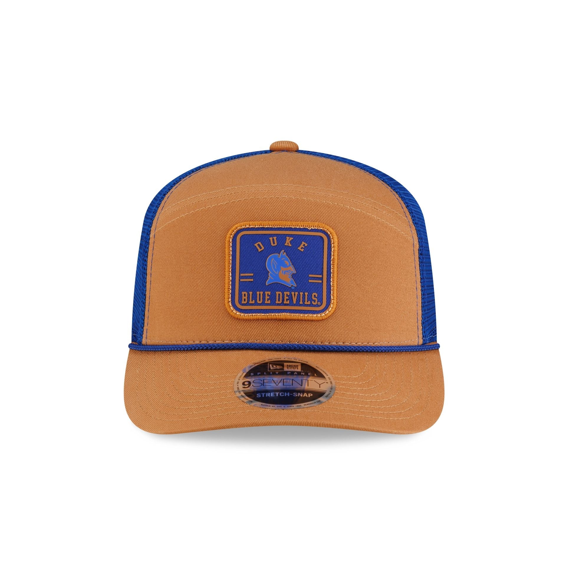 Duke Blue Devils Light Bronze Split Panel 9SEVENTY Trucker Hat