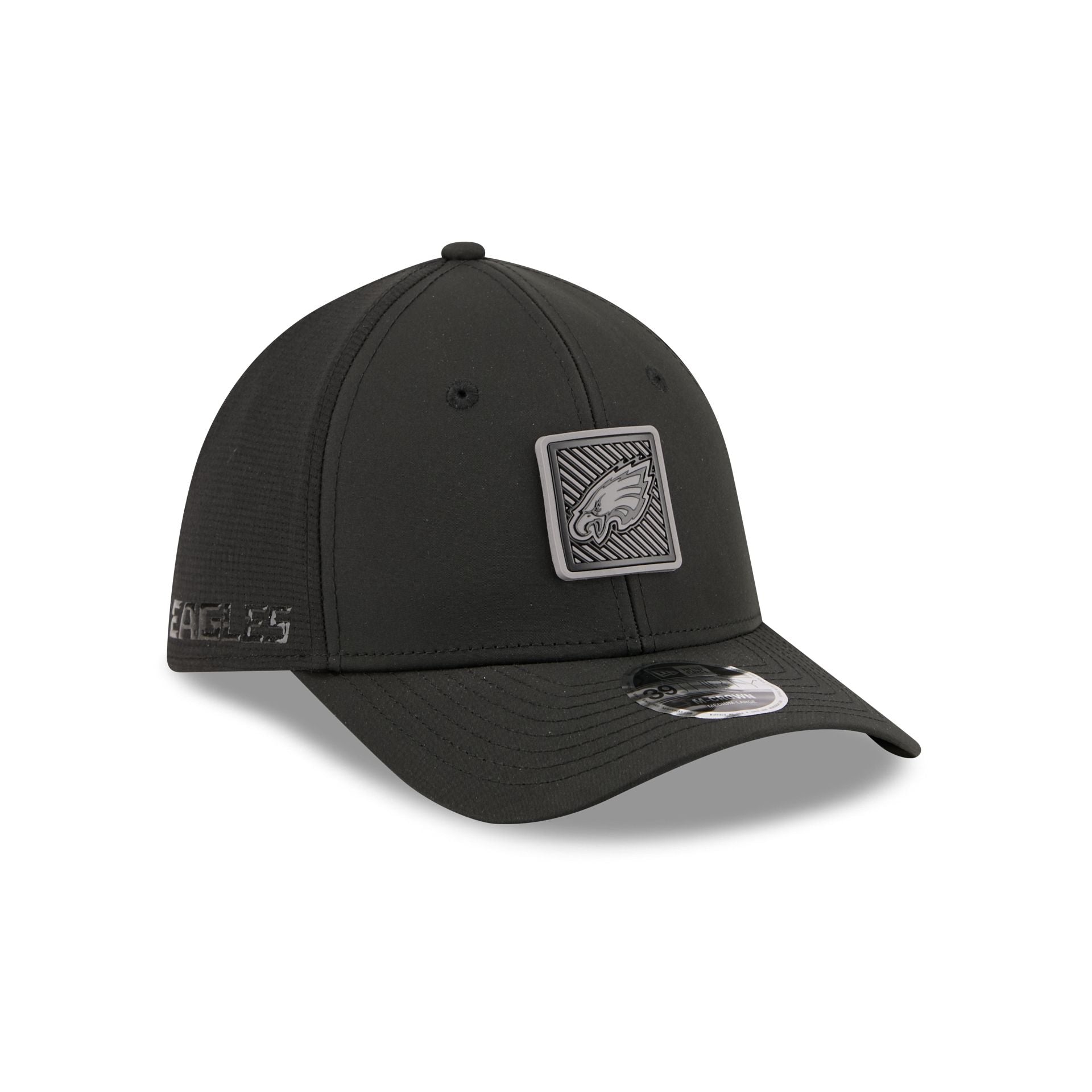 Philadelphia Eagles 2026 Training Black 39THIRTY M-Crown Stretch-Fit Hat