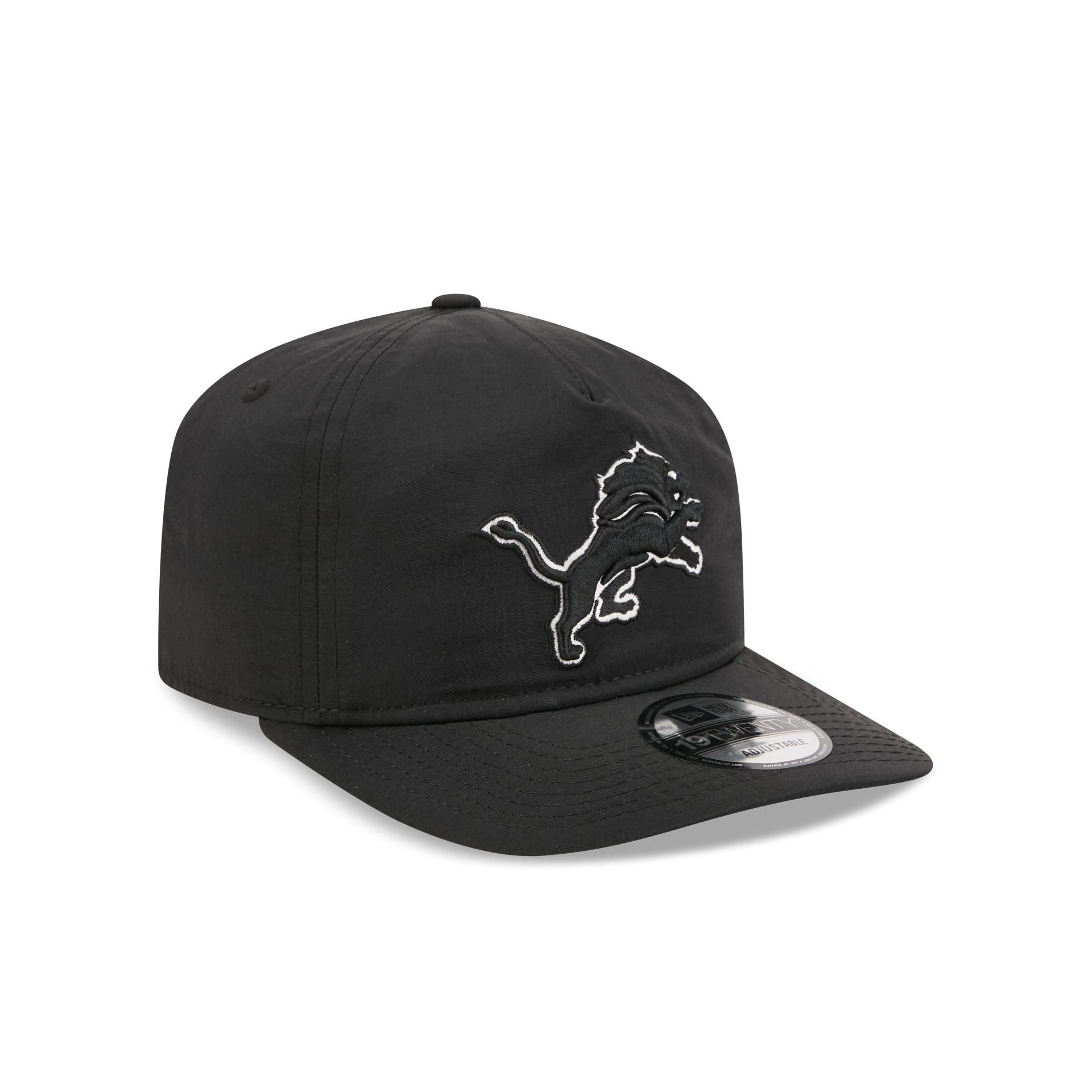 Detroit Lions Black Nylon 19TWENTY Adjustable Hat