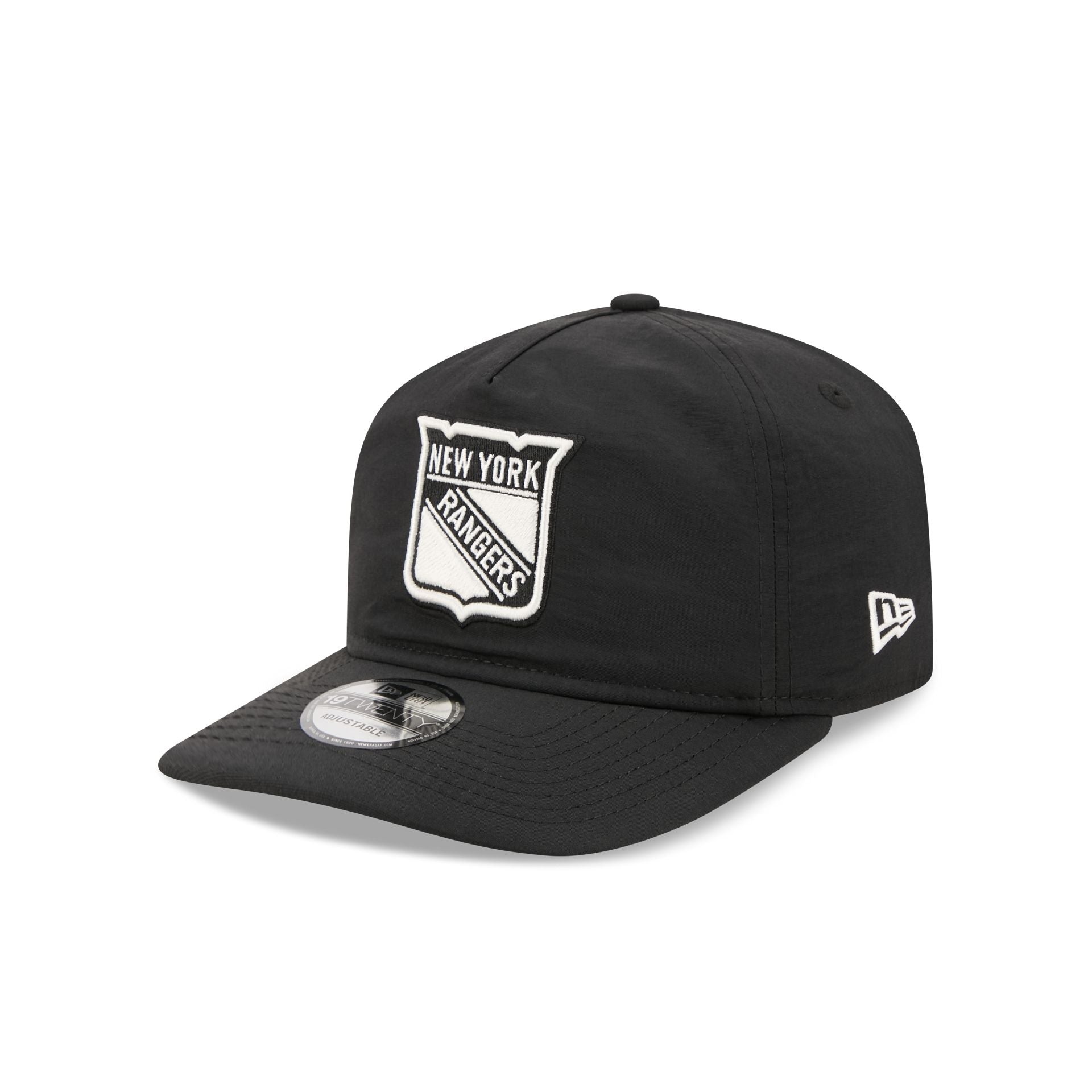 New York Rangers Black Nylon 19TWENTY Adjustable Hat