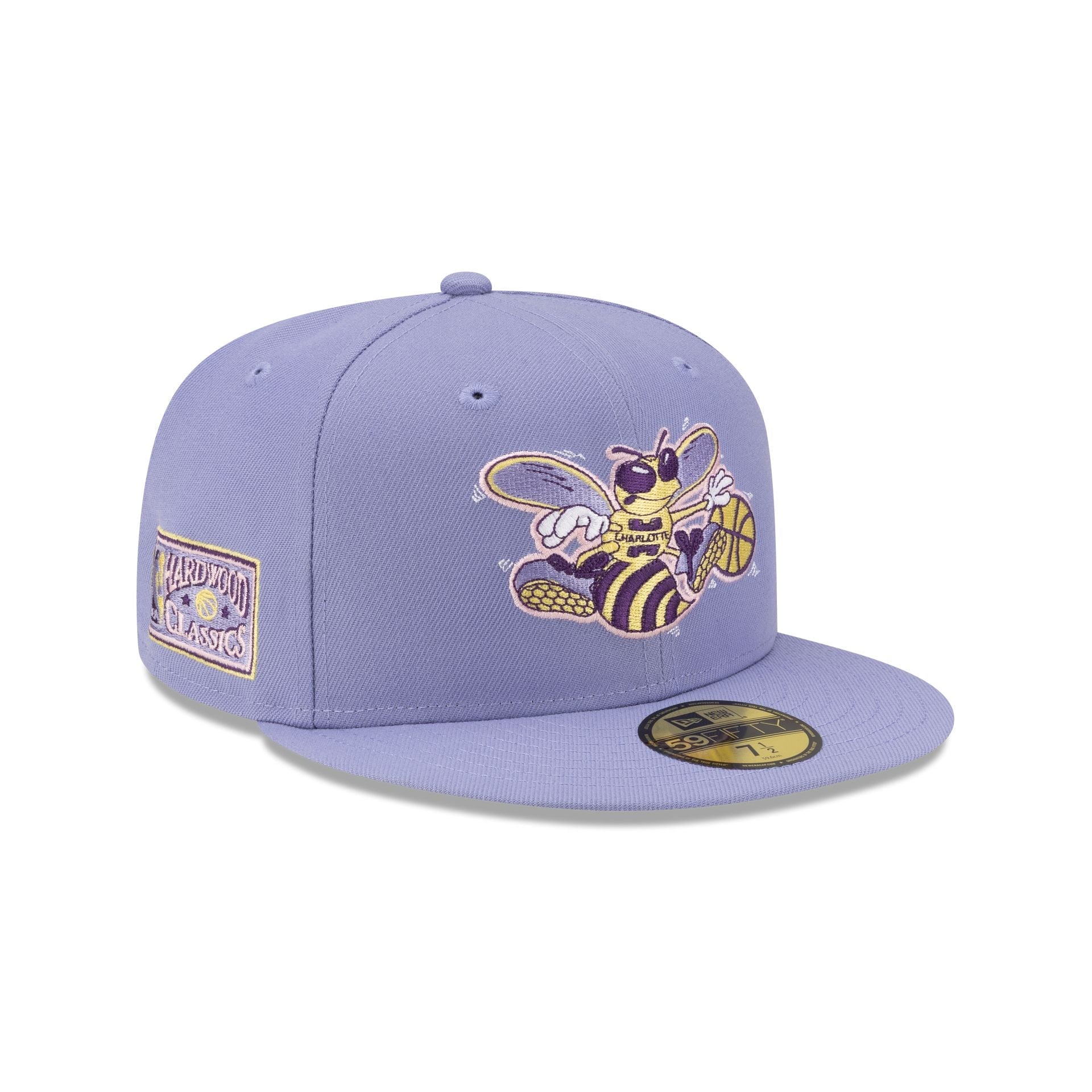 Charlotte Hornets Hardwood Classics Lavender Pack 59FIFTY Fitted Hat
