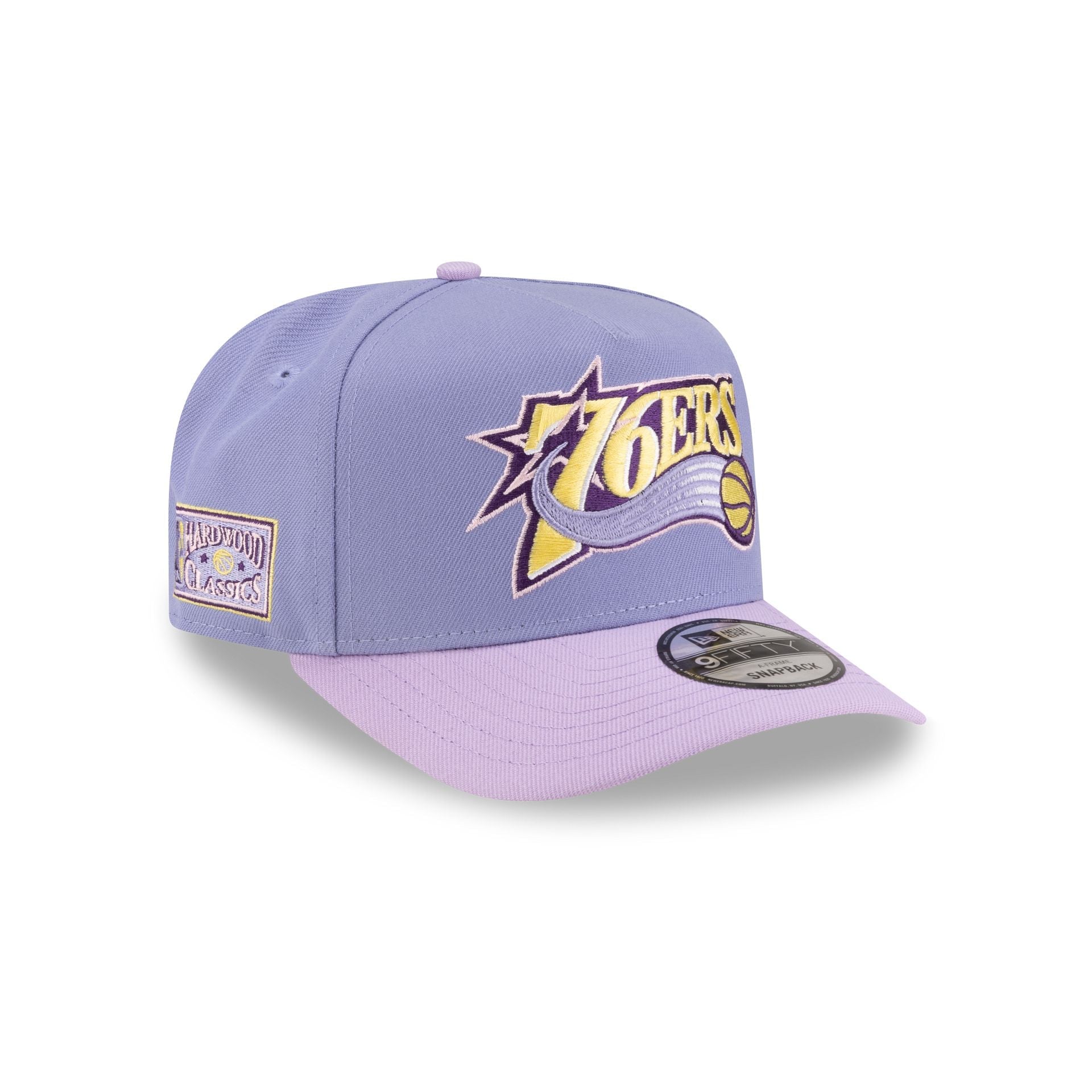 Philadelphia 76ers Hardwood Classics Lavender Purple 9FIFTY A-Frame Snapback Hat