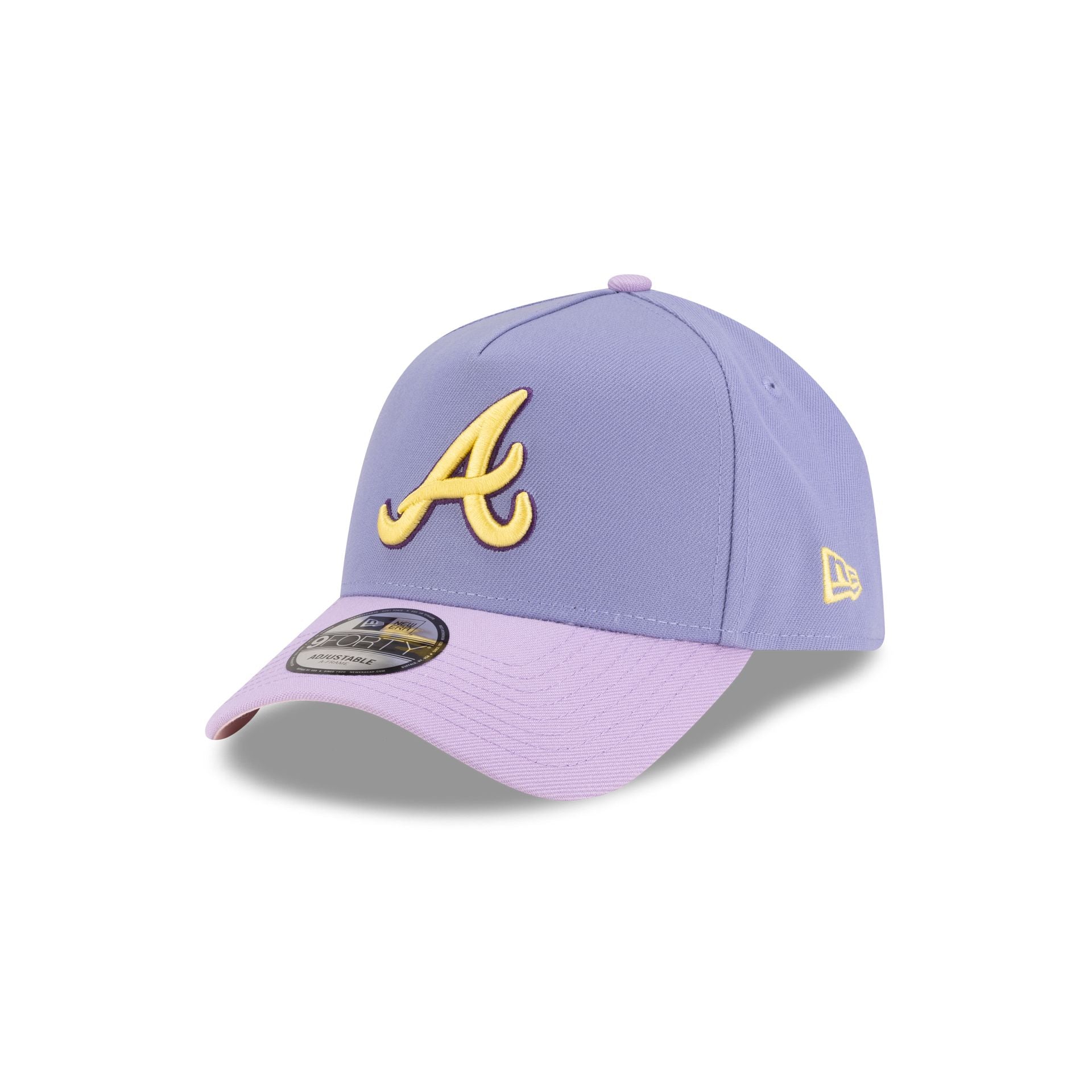 Atlanta Braves Lavender Pink 9FORTY A-Frame Snapback Hat