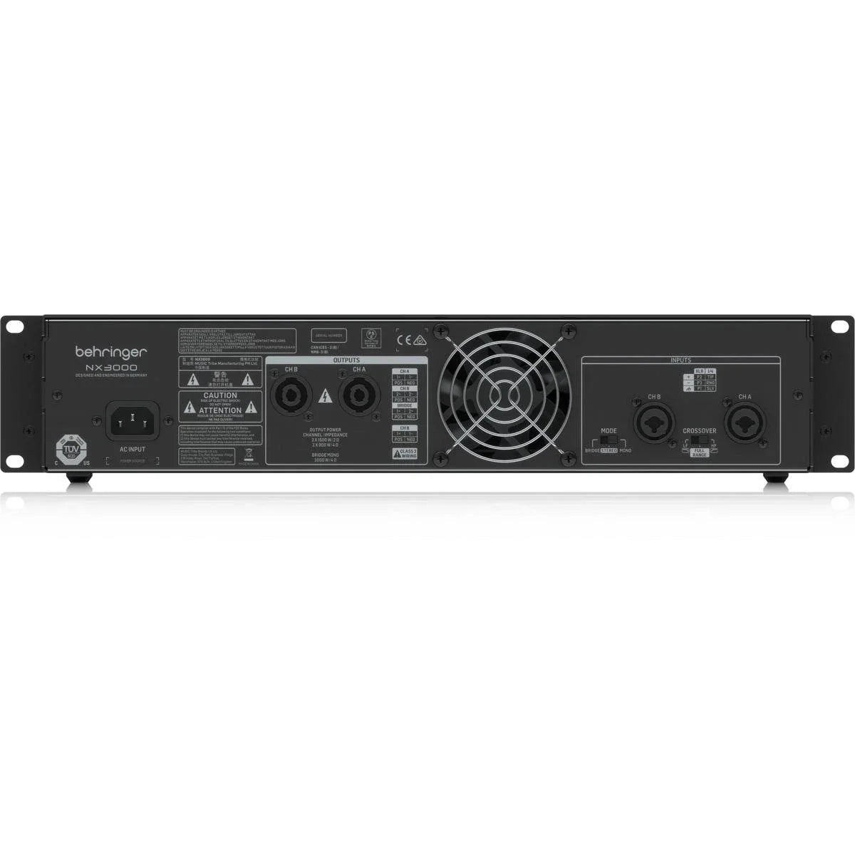 Behringer NX3000 3000W Ultra-Lightweight Class-D Power Amplifier with SmartSense