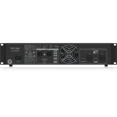 Behringer NX3000 3000W Ultra-Lightweight Class-D Power Amplifier, Bundle with 2x