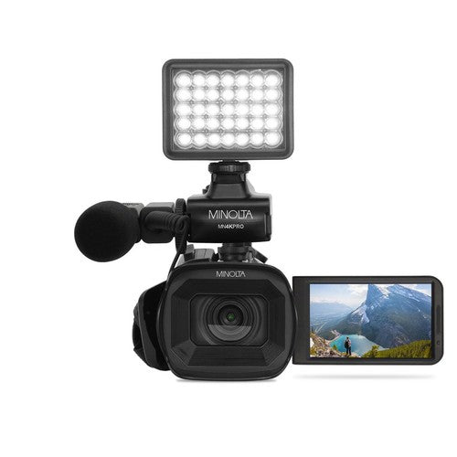 Minolta MN4KPRO 64MP 4K Ultra HD Autofocus Pro Camcorder Kit, Bundle with USB 3.